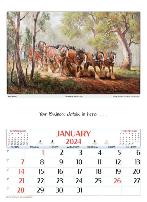 Small Corporate Calendar - Australian Art - 1