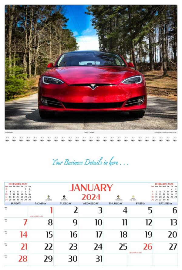 Elite Corporate Calendar - Automobiles - 1